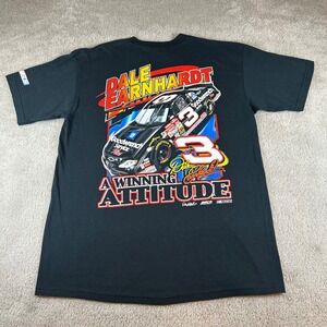 Competitors View Dale Earnhardt T-Shirt Mens L Black NASCAR A Winning Attitude